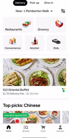 Uber Eats: Food Delivery